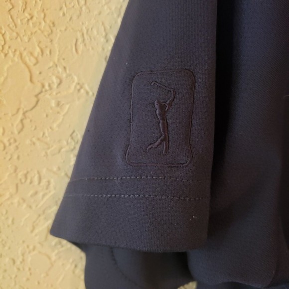 PGA Tour Men's Small Navy Blue Airflux Polo - Picture 3 of 5